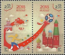 BRAZIL - SE-TENANT RUSSIA'2018 FIFA WORLD SOCCER CUP 2018 - MNH - 2018 – Russland