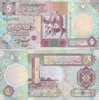 LIBYA 5 DINARS 2002 P-65a EF+ CRISP - Libyen