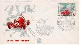 Monaco -  Grand Prix D'Europe   -  Envelope FDC Prémier Jour - Cars