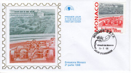 Monaco -  1er Grand Prix De Formule 3000   -  Envelope FDC Prémier Jour - Automobile