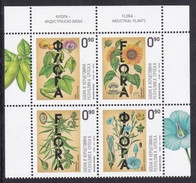 Bosnia Serbia 2017 Flora Industrial Plants Flowers Soya Cannabis Flax Sunflower, Set In Block Of 4 MNH - Altri & Non Classificati