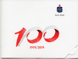 POLAND 2019 POLISH POST OFFICE SPECIAL LIMITED EDITION FOLDER: 100 YEARS OF PKO POLISH BANK BANK POLSKI Fi 4939 MONEY - Briefe U. Dokumente