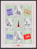 AUSTRIA 1968 Philatelist Memorial Sheet Exhibition WIEN IFA Airplane Rocket Lemberg Kiew Kyiv  Ukraine Krakow Poland - Sonstige & Ohne Zuordnung