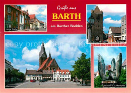 72696500 Barth Langestrasse Dammtor Marktplatz Kirche Brunnen Barth - Barth