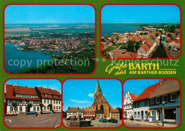 72696481 Barth Barther Bodden Fliegeraufnahme Marktplatz Kirche Langestrasse Bar - Barth