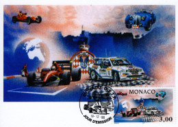 Monaco -  Grand Prix - Monte-Carlo Rallye  -  Carte Maximum  FDC Prémier Jour - Automovilismo