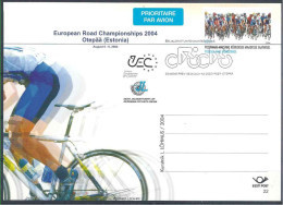 2004 ESTONIE Entier Postal Cyclisme, Championnat Européen - Estland