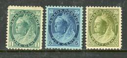 Canada MH 1898-"Numeral Issue" MH (*) No GUM - Ungebraucht