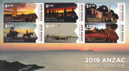 2019 New Zealand Anzac Dawn Service Horses Flags Antarctica Souvenir Sheet MNH @ BELOW FACE VALUE - Ongebruikt