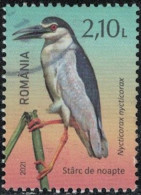 Roumanie 2021 Oblitéré Used Oiseau Nycticorax Nycticorax Bihoreau Gris Y&T RO 6675 SU - Used Stamps