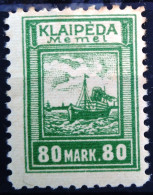 MEMEL - KLAIPEDA                          N° 153     (Cat. Michel)                       NEUF* - Klaipeda 1923