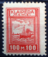 MEMEL - KLAIPEDA                          N° 154     (Cat. Michel)                       NEUF* - Klaipeda 1923