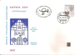 COB A 75 Czech Republic Hafnia Stamp Exhibition 2001 NOTICE POOR SCAN, BUT THE COVER IS FINE! - Enveloppes