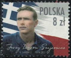 Pologne 2021 Used Jerzy Iwanow-Szajnowicz Athlète Polono-grec Résistant Y&T PL 4842 SU - Usados