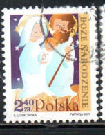 POLONIA POLAND POLSKA 2009 CHRISTMAS  2.40z USED USATO OBLITERE' - Used Stamps