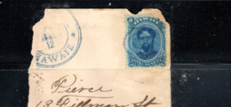 O) 1912 HAWAII, KING KAMEHAMEHA V  5c Blue, FRAGMENT, XF - Hawaï