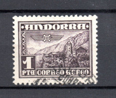 Andorra 1951 Old Definitive Airmail Stamp (Michel 58) Used - Oblitérés