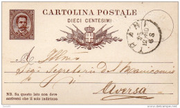 1880  CARTOLINA CON ANNULLO TRANI - Interi Postali