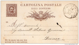 1889  CARTOLINA   CON ANNULLO RIPATRANSONE ASCOLI - Stamped Stationery