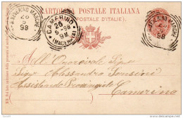 1900   CARTOLINA CON ANNULLO SAN SEVERINO MARCHE  MACERATA - Postwaardestukken