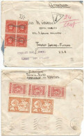 USA Postage Due C.2 Block4 On Incoming Mail Greece 7may1956 Nicely Franked 5 Stamps Incl. ERP D.700 Pair - Lettres & Documents