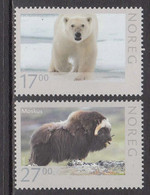 2011 Norway Wildlife Polar Bear Musk Ox Complete Set Of 2 MNH @ BELOW FACE VALUE - Nuovi