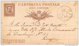 1884    CARTOLINA CON ANNULLO MATELICA MACERATA - Entero Postal