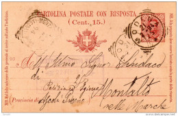 1894    CARTOLINA CON ANNULLO MODENA - Entero Postal