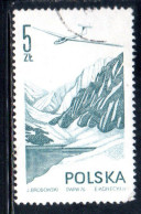 POLONIA POLAND POLSKA 1976 1978 AIR POST MAIL AIRMAIL CONTEMPORARY AVIATION JANTAR GLIDER 5g USED USATO OBLITERE' - Gebraucht