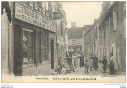 BEAURIEUX  RUE DE L'EGLISE VUE PRISE DU COUCHANT GOULET TURPIN SUCCURSALE 242 - Sonstige & Ohne Zuordnung