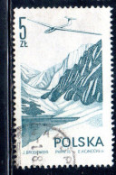 POLONIA POLAND POLSKA 1976 1978 AIR POST MAIL AIRMAIL CONTEMPORARY AVIATION JANTAR GLIDER 5g USED USATO OBLITERE' - Used Stamps