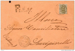 1900 LETTERA  RACCOMANDATA CON ANNULLO ALESSANDRIA DELLA ROCCA AGRIGENTO + ANNULLO SAN CIPIRELLO PALERMO - Ongebruikt