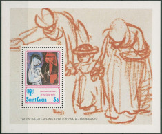 St. Lucia 1979 Int. Jahr Des Kindes Gemälde Picasso Block 17 Postfrisch (C94049) - St.Lucie (1979-...)