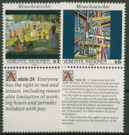 UNO Wien 1992 Erklärung Der Menschenrechte Gemälde 139/40 Zf Postfrisch - Unused Stamps