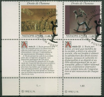 UNO Genf 1992 Erklärung Der Menschenrechte Gemälde Skulptur 223/24 Zf Gestempelt - Used Stamps