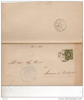 1887 LETTERA CON ANNULLO BERGAMO + ANNULLO ROMANO DI LOMBARDIA - Ungebraucht