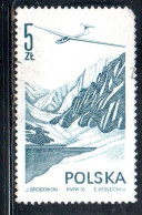 POLONIA POLAND POLSKA 1976 1978 AIR POST MAIL AIRMAIL CONTEMPORARY AVIATION JANTAR GLIDER 5g USED USATO OBLITERE' - Gebraucht