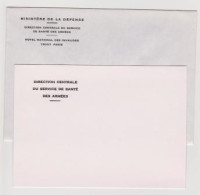 Carton De Correspondance Et Enveloppe "DCSSA" Direction Centrale Du Service De Santé Des Armées (1536)_M222 - Documenti