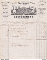 FACTURE 1859 BORDEAUX CHEVENEMENT CIRAGE FOURNITURES DE BUREAUX - 1800 – 1899