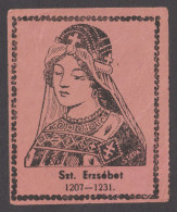 ST Saint Elizabeth Of Hungary Church Christianity Label Vignette Cinderella HUNGARY 1940 - Cristianismo