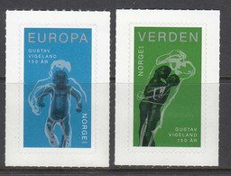 2019 Norway Vigeland Art SILVER Complete Set Of 2 MNH @ BELOW FACE VALUE - Nuovi