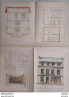 PETITES CONSTRUCTIONS FRANCAISES PL. 89 A 92  EDIT. THEZARD MAISON D'HOTEL RESTAURANT - Architektur