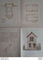 PETITES CONSTRUCTIONS FRANCAISES PL. 77 A 80    EDIT. THEZARD MAISON D'EMPLOYE - Architecture