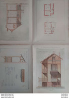 PETITES CONSTRUCTIONS FRANCAISES PL. 85 A 88   EDIT. THEZARD CHALET - Architettura