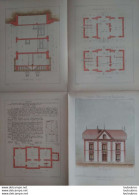 PETITES CONSTRUCTIONS FRANCAISES PL. 49 A 52  EDIT. THEZARD MAISON D'INDUSTRIEL - Arquitectura