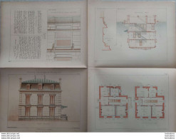PETITES CONSTRUCTIONS FRANCAISES PL. 85 A 88   EDIT. THEZARD MAISON BOURGEOISE - Architecture