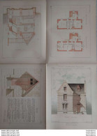 PETITES CONSTRUCTIONS FRANCAISES PL. 13 A 16 EDIT. THEZARD MAISON DE CAMPAGNE - Architettura