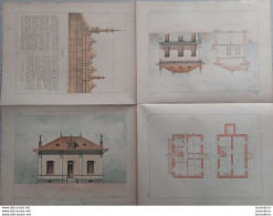 PETITES CONSTRUCTIONS FRANCAISES PL. 5 A 8   EDIT. THEZARD PETITE MAISON DE CAMPAGNE - Architecture