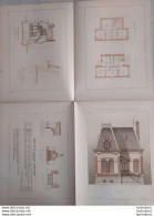 PETITES CONSTRUCTIONS FRANCAISES PL. 1 A 4   EDIT. THEZARD PETITE MAISON BOURGEOISE - Architecture