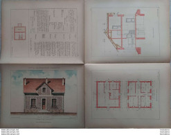PETITES CONSTRUCTIONS FRANCAISES PL. 81 A 84     EDIT. THEZARD PETITE MAISON D'OUVRIER - Architecture